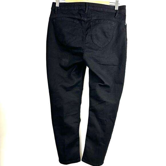 Lee Illusions Skinny Mid-Rise Capri Black Denim Jeans Size 12 NWT - Picture 4 of 12